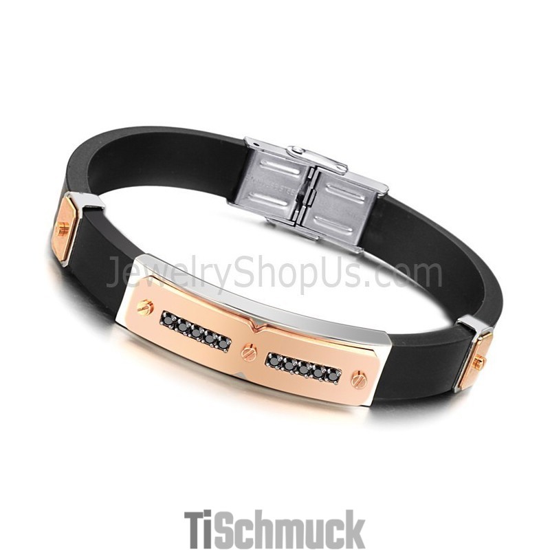 Titan Mit Silikon Magnetische Energie Gesundheit Herrenarmband C703 Titan Mit Silikon Magnetische Energie Gesundheit Herrenarmband C703