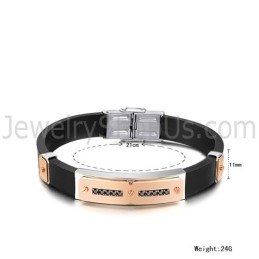 Titan Mit Silikon Magnetische Energie Gesundheit Herrenarmband C703