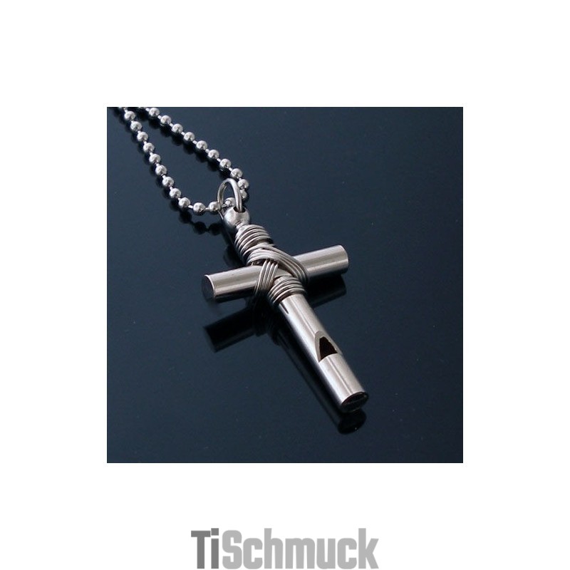 Mann Kreuz Pfeife Anhänger Geschenk - Kostenlose Kette