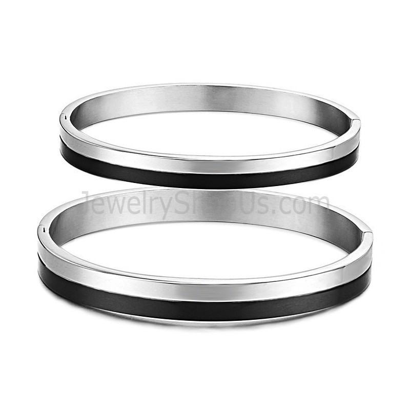 Tatanium Schwarz Und Paar Armreifen C822