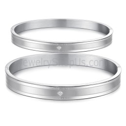 Tatanium "Ture Love Forever" Paar-Armreifen Mit Strasssteinen C861