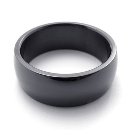 Polierter Schwarzer Titanring