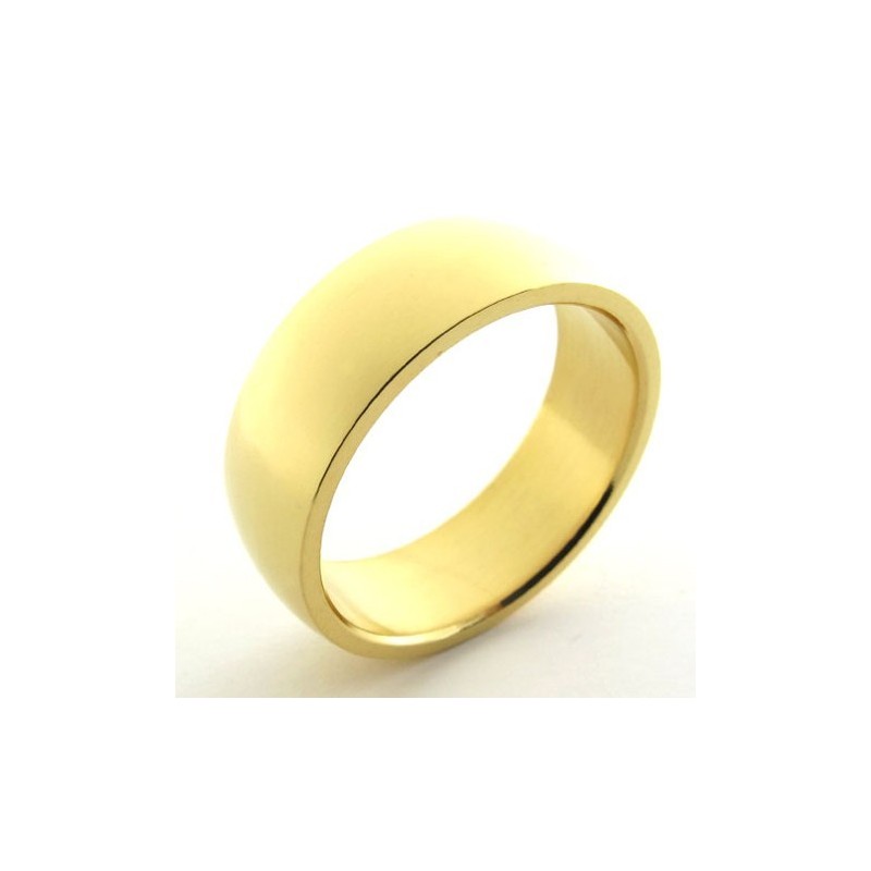 Goldpolierter Titanring