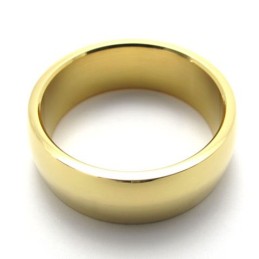 Goldpolierter Titanring