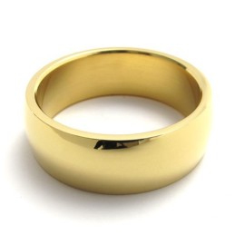 Goldpolierter Titanring