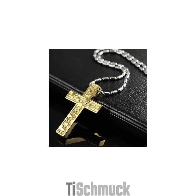 Hochwertiger Man Love Cross Titanstahl-Anhänger