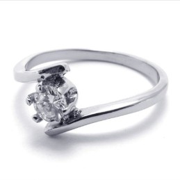 Damen-Diamantring Aus Titan