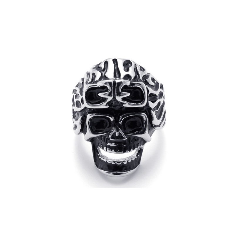 Titanring Mit Totenkopf