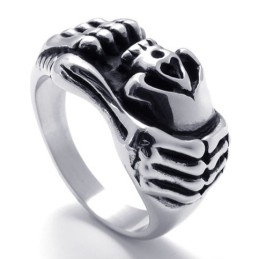 Titanring Mit Totenkopf