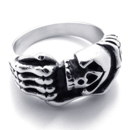 Titanring Mit Totenkopf