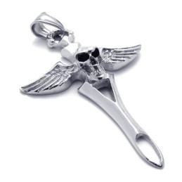Kreuz-Totenkopf-Anhänger Aus Titan
