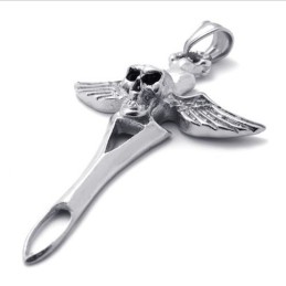 Kreuz-Totenkopf-Anhänger Aus Titan