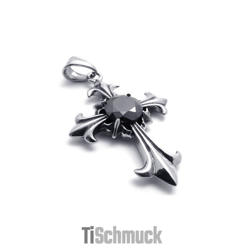 Edelstein-Kreuzanhänger Aus Titan