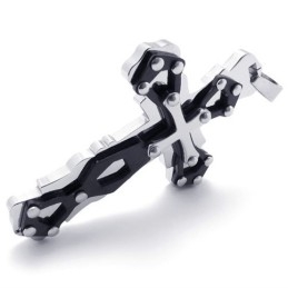 Blauer Titan-Kreuzanhänger