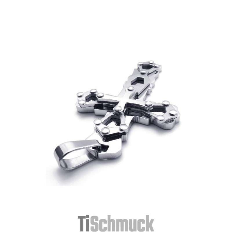 Gold Titan Kreuz Anhänger