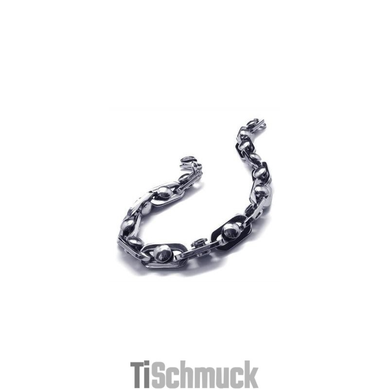 Herren- Und Jungen-Charm-Armband Aus Reinem Titan, Silber Herren- Und Jungen-Charm-Armband Aus Reinem Titan, Silber