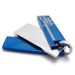 Blauer Titananhänger