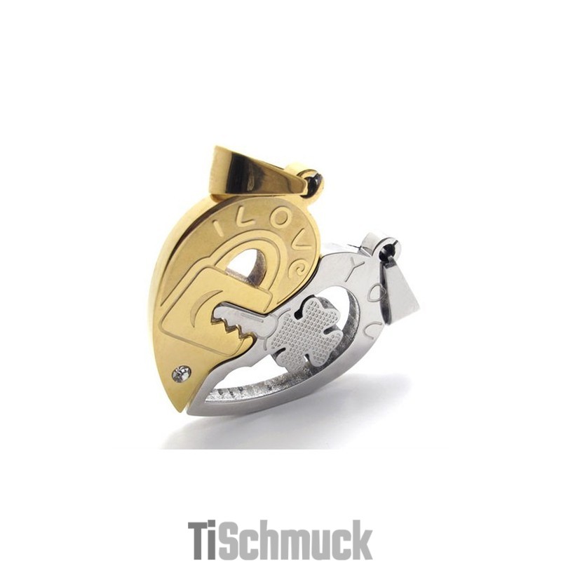 Gold Accent Lovers Titan Anhänger