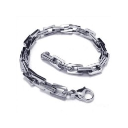 Herren-Jungen-Charm-Silberarmband Aus Reinem Titan