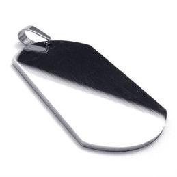Polierter Dog Tag Titan Anhänger