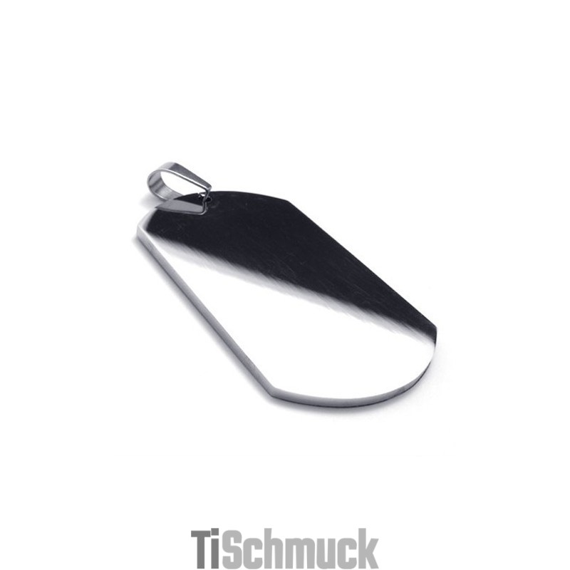Polierter Dog Tag Titan Anhänger Polierter Dog Tag Titan Anhänger