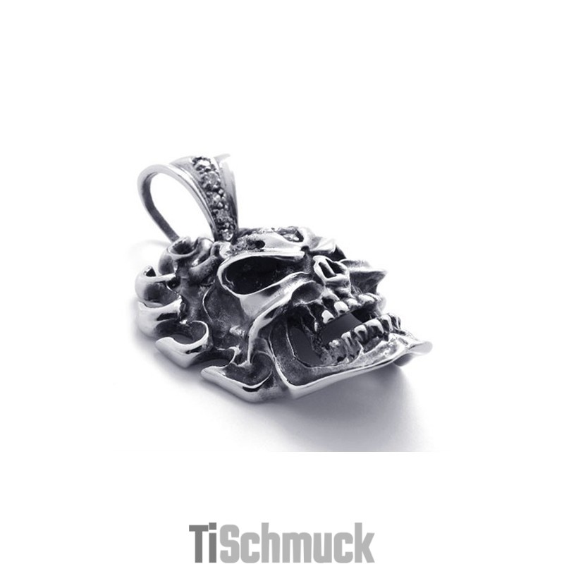 Totenkopf Diamant Titan Anhänger Totenkopf Diamant Titan Anhänger