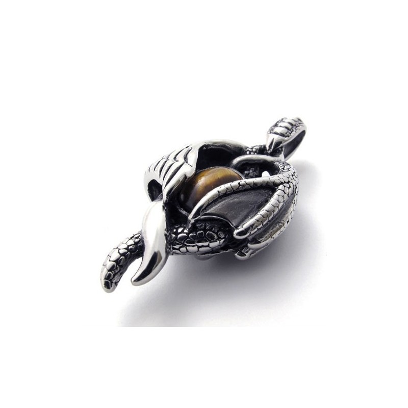 Titan-Anhänger Mit Flügelklaue Und Edelstein