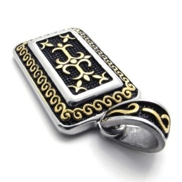 Goldener Dog Tag Titan Anhänger