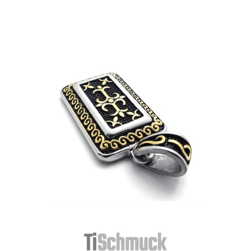 Goldener Dog Tag Titan Anhänger