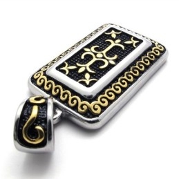 Goldener Dog Tag Titan Anhänger