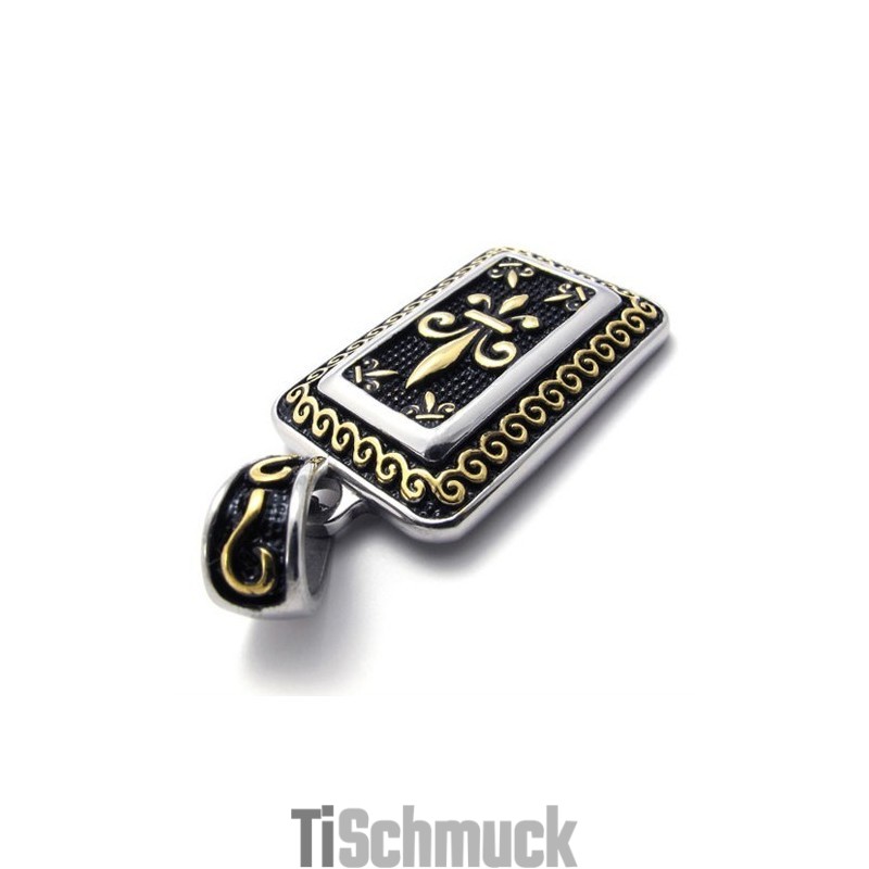 Goldener Dog Tag Titan Anhänger