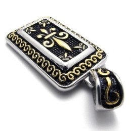 Goldener Dog Tag Titan Anhänger