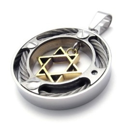 Kabelring Gold Star Lovers Titan Anhänger