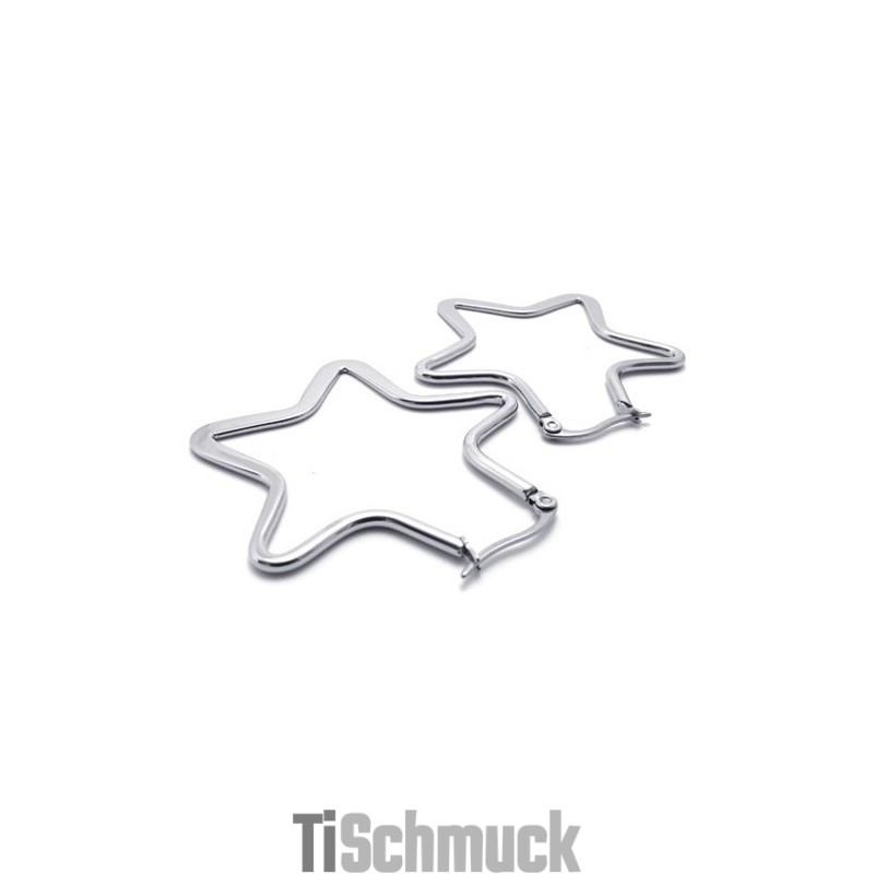 Stern-Titan-Ohrringe