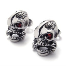 Totenkopf-Titan-Ohrringe