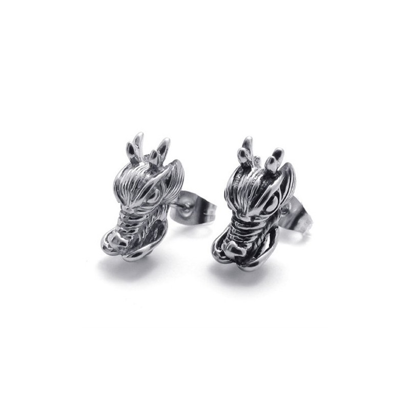 Chinesische Drachen-Titan-Ohrringe