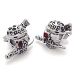 Totenkopf-Titan-Ohrringe