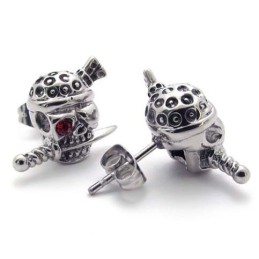 Totenkopf-Titan-Ohrringe