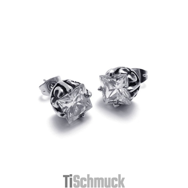 Diamant-Titan-Ohrringe