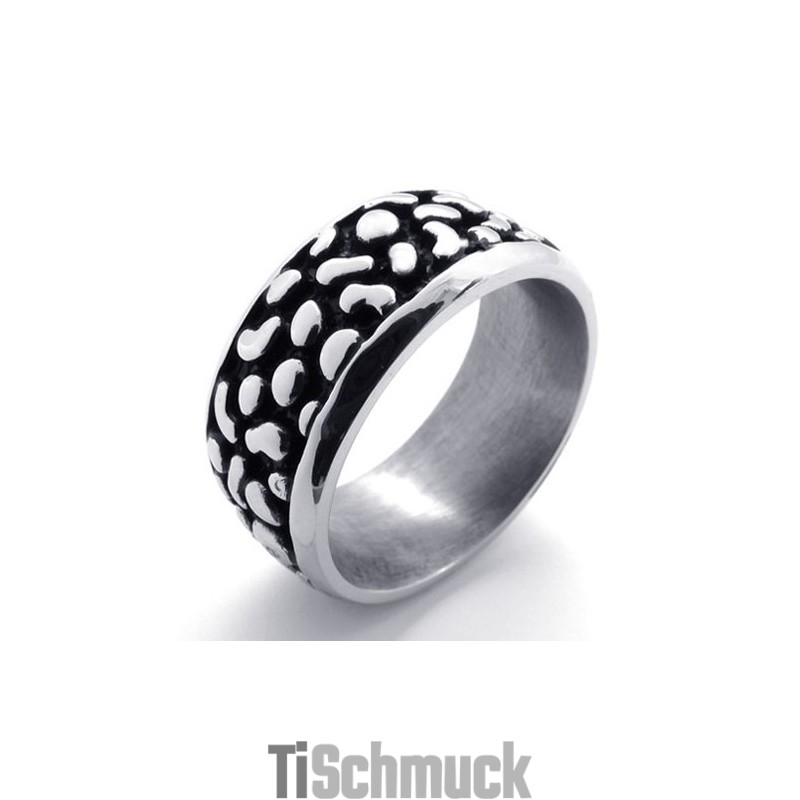 Schwarzer Vintage Titanring