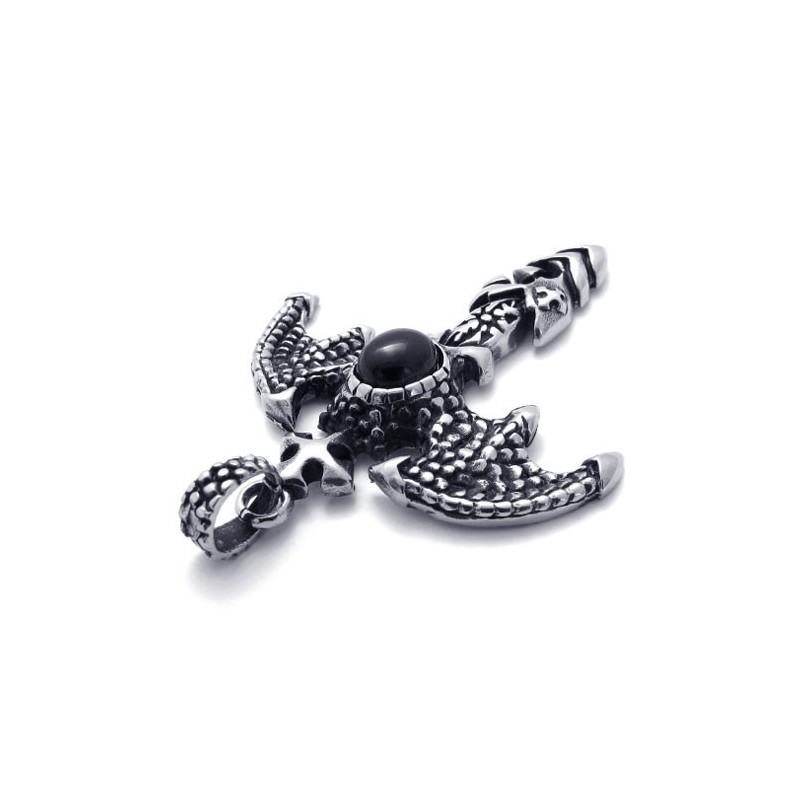 Titan-Fledermaus-Anhänger Mit Schwarzem Zirkon