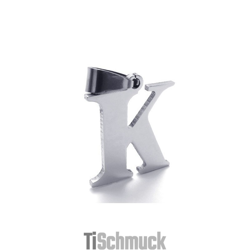 Titan-Anhänger Mit Dem Buchstaben „K“ Titan-Anhänger Mit Dem Buchstaben „K“