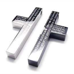 Schwarzer Kreuz-Halskettenanhänger Aus Reinem Titan Für Herren (Neu)