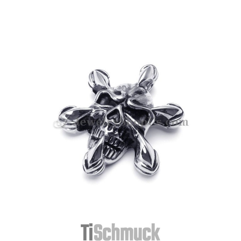 Klassischer Totenkopf-Anhänger Aus Titan Klassischer Totenkopf-Anhänger Aus Titan