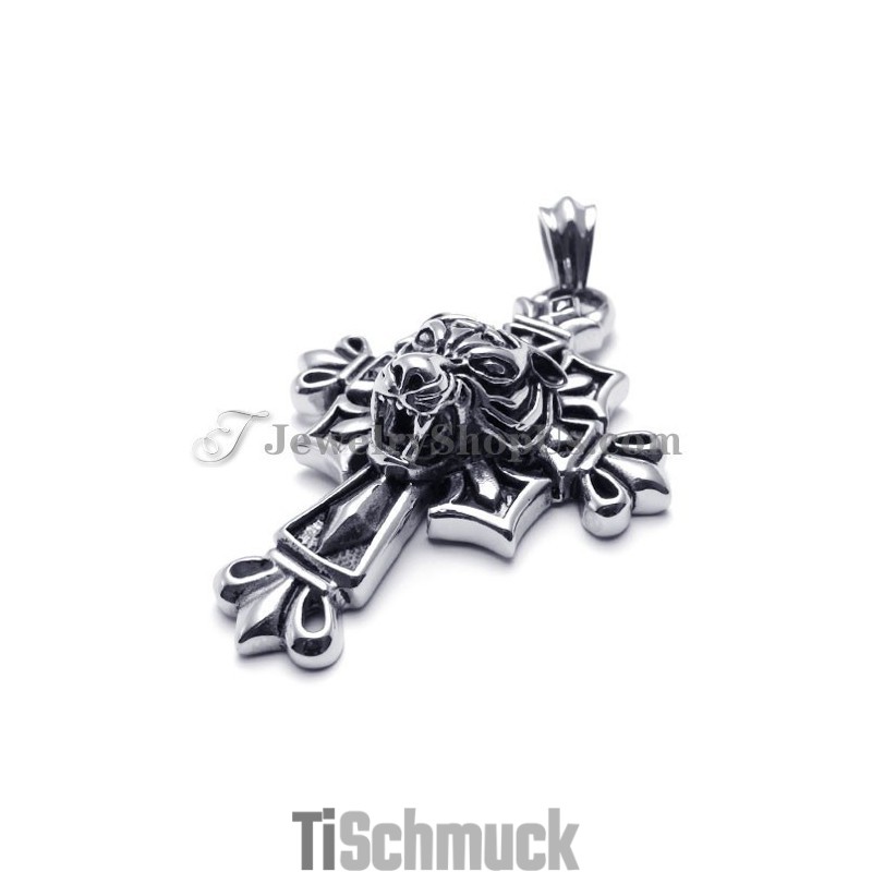 Klassischer Schwarzer Kreuzanhänger Aus Titan