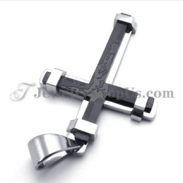 Wunderschöner Schwarzer Titan-Kreuzanhänger