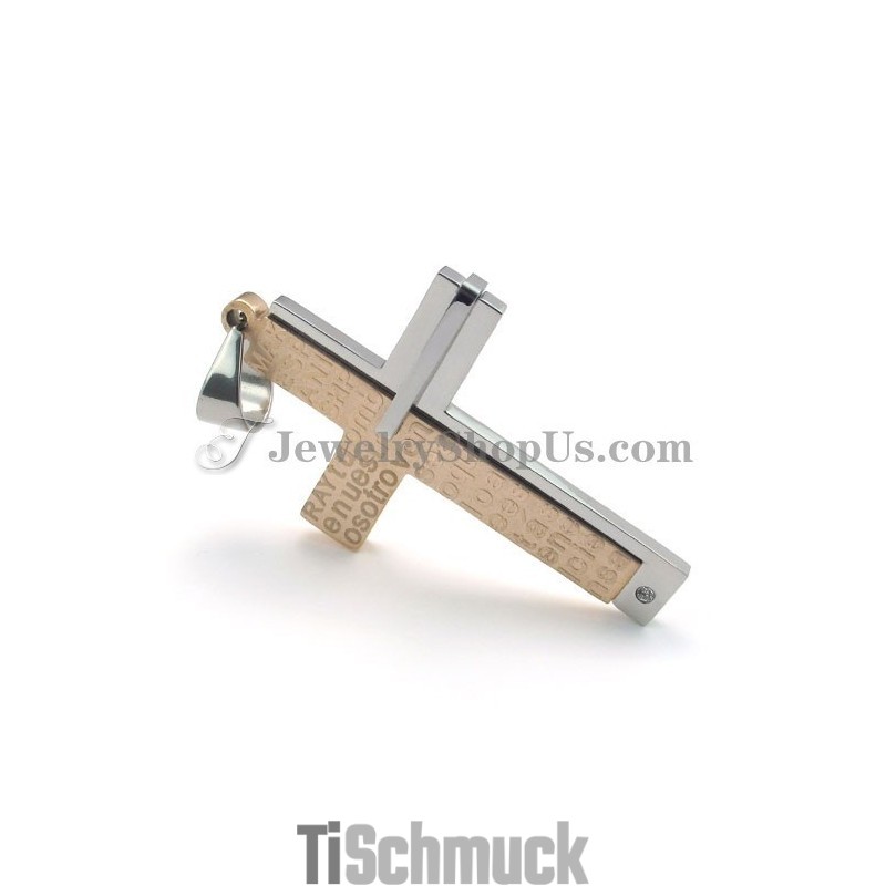 Wunderschöner Roségold-Kreuz-Titan-Anhänger Wunderschöner Roségold-Kreuz-Titan-Anhänger