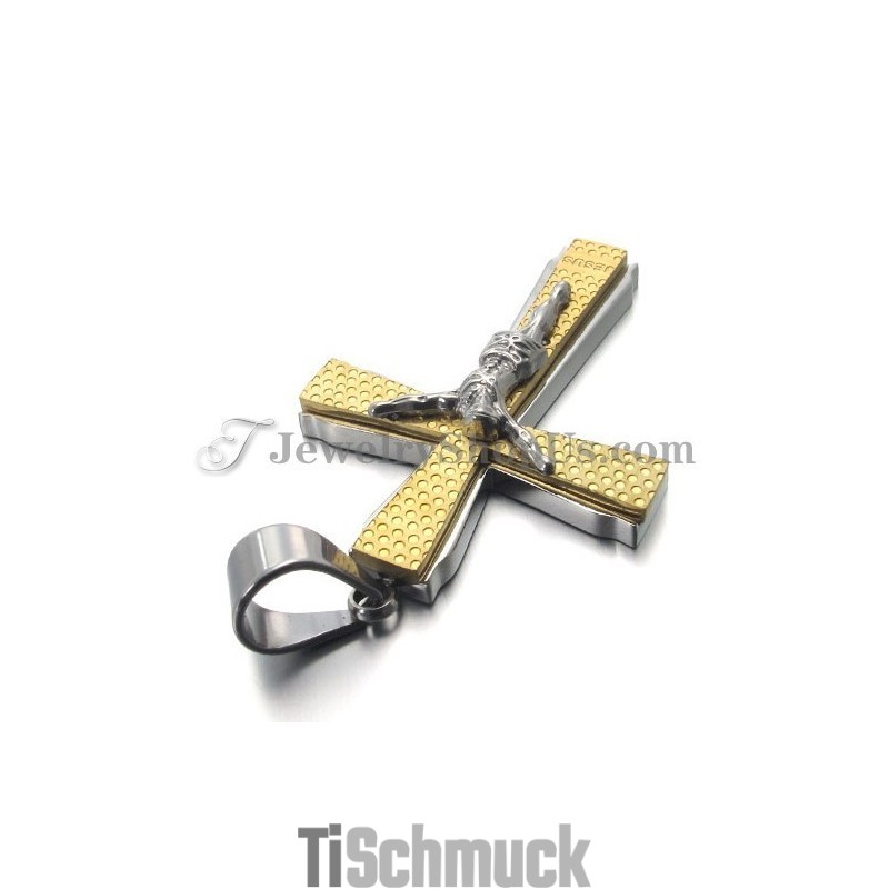 Eleganter Titan-Gold-Anhänger „Kreuz Des Judas“ Eleganter Titan-Gold-Anhänger „Kreuz Des Judas“