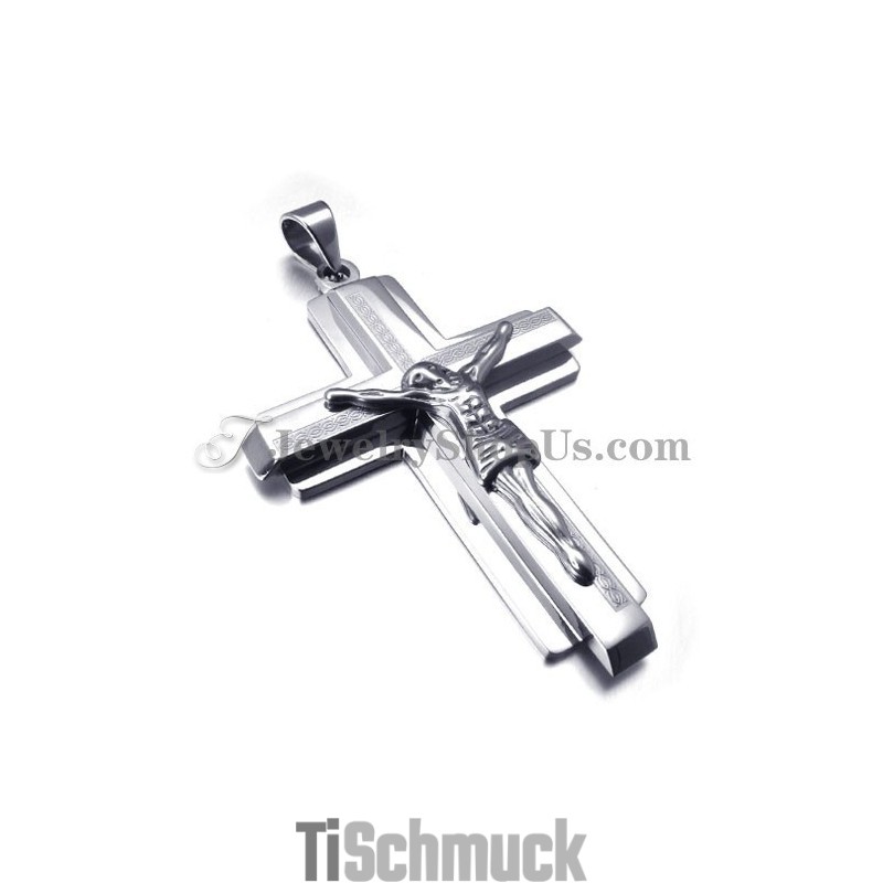 Modischer Titan-Anhänger Mit Jesuskreuz Modischer Titan-Anhänger Mit Jesuskreuz