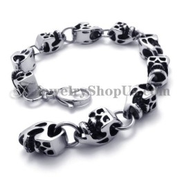 Wunderschönes Titan-Totenkopf-Armband